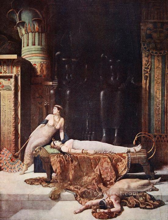 クレオパトラの死 1910年 ジョン・コリアー ラファエル前派東洋学者油絵